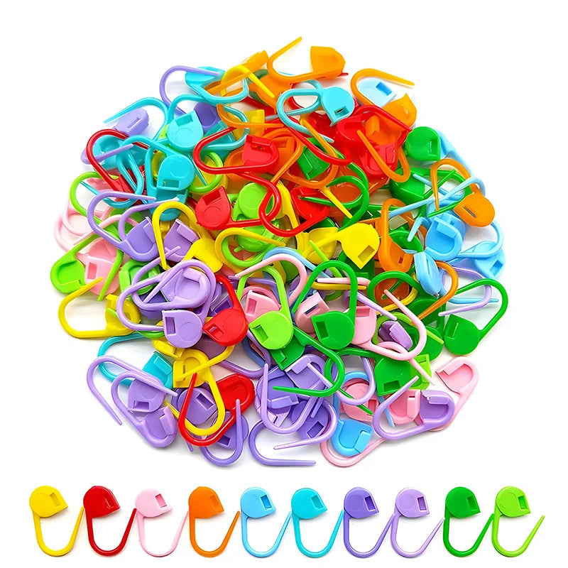 Colorful Locking Stitch Markers for Knitting & Crochet