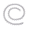 Sparkling Rhinestone Statement Necklace and Bracelet Set