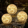 Solar-Powered Cracked Glass Globe Light
