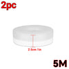 Two pieces of white silicone weather stripping seal tape, 2.5cm long.