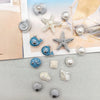 Beach-Themed Shoe Charms Set - 16 Pieces