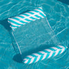 Striped Inflatable Lounge Chair with Net Backrest