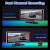 12-Inch Rearview Mirror Dash Cam with Wireless CarPlay & GPS