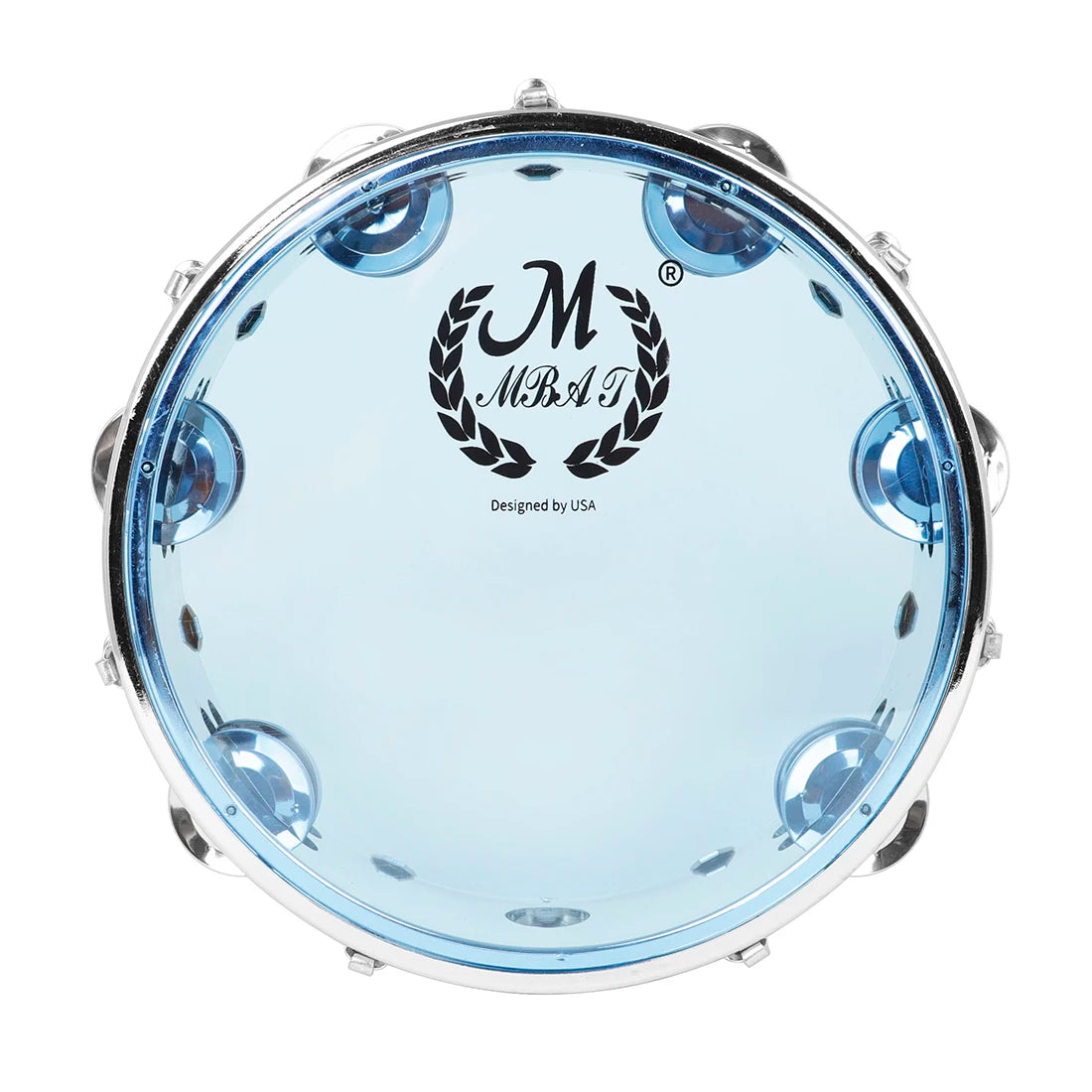 Self-Tuning Double Row Tambourine with Stainless Steel Jingles