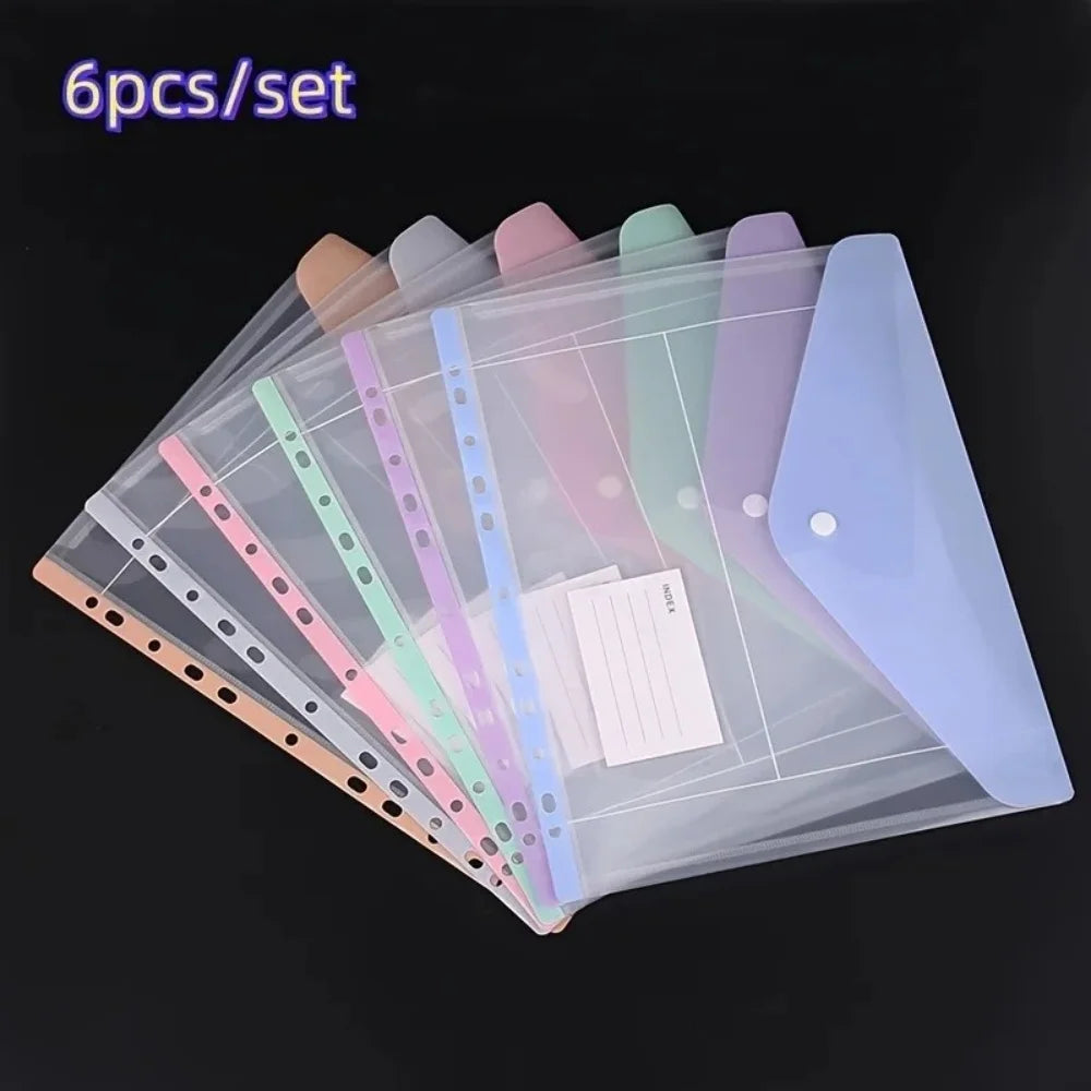 Expandable Binder Pockets with Snap Closure (6-Pack)