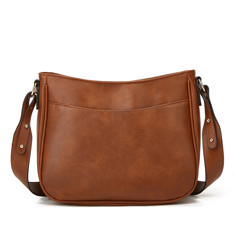 Moon Curve PU Leather Crossbody Bag