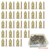 A set of self-drilling drywall anchors and screws packaged in a clear plastic box.