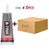 A bottle of B-7000 multipurpose adhesive glue with five 50ml bottles and a box.