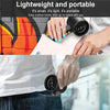 A hand is holding a portable USB mini handheld fan, demonstrating its lightweight and portable features.