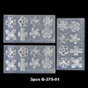 Three silicone nail art molds featuring various floral petal designs for 3D stamping.