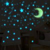 Leuchtende 3D-Sterne & Mond-Wandaufkleber