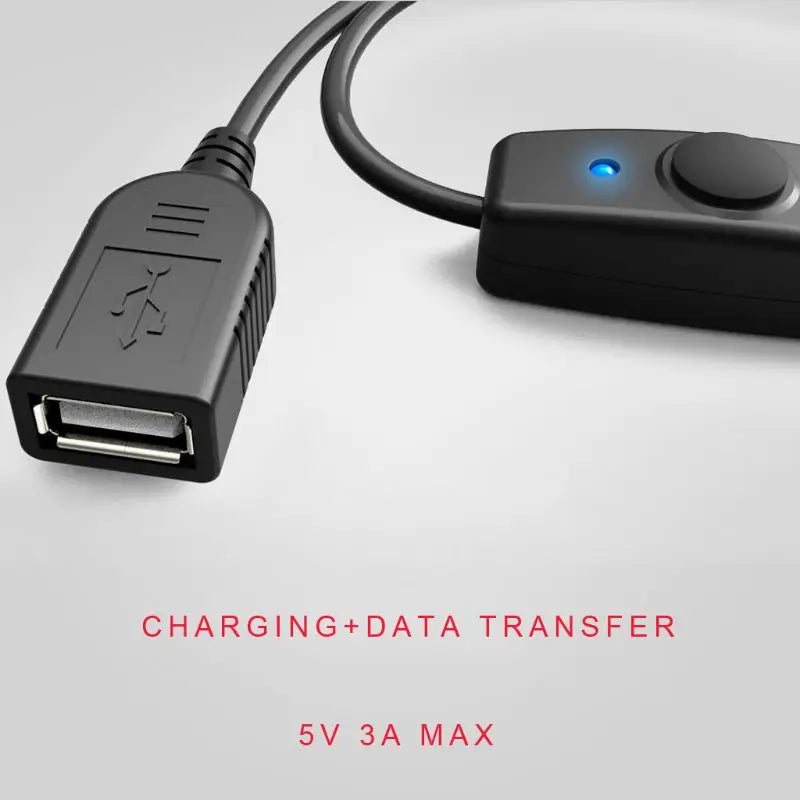 USB 2.0 Extension Cable with On/Off Switch and LED Indicator