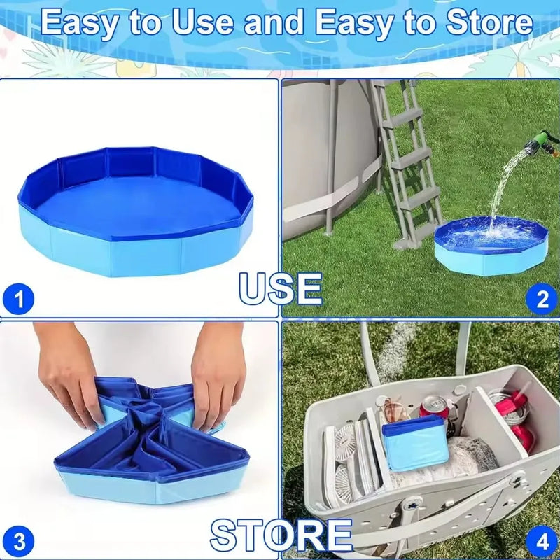 Foldable Pet Pool for Dogs & Cats