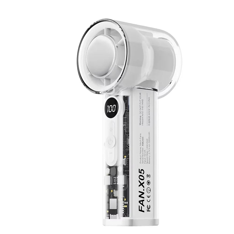 Portable Mecha-Style Handheld Fan