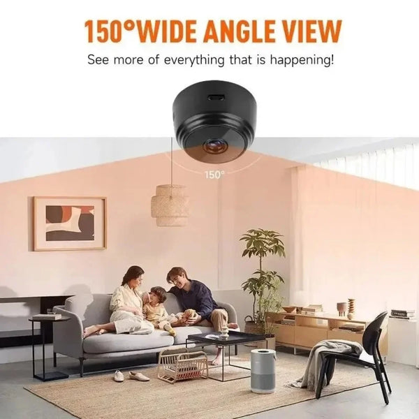 Compact WiFi Security Camera with Magnetic Mount