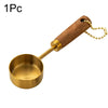 Stainless Steel Measuring Cup and Spoon Set with Wooden Handles