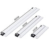 Three lengths of white LED cabinet light bars marked 60cm, 40cm, and 20cm shown diagonally.