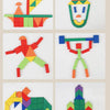 Wooden Shape Matching Puzzle Set with 102 Blocks and 48 Cards