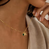 Collar Personalizado con Inicial y Piedra de Nacimiento