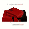 Dark Red Three-Piece Duvet Cover Set with Letter Print