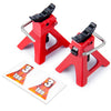 Red mini jack stand and tool set for RC crawlers