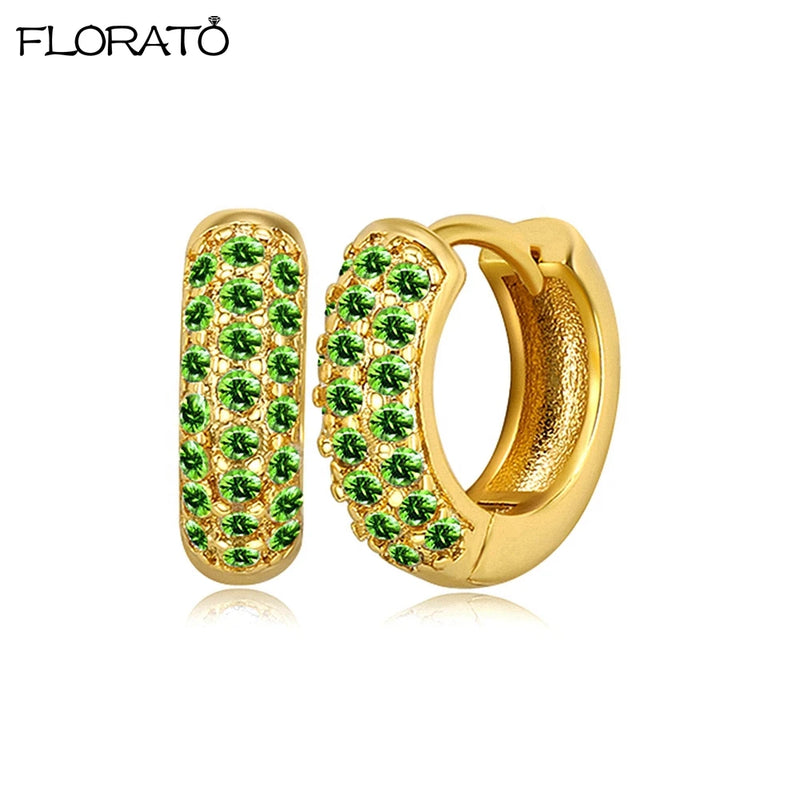 Minimalist CZ Huggie Hoop Earrings
