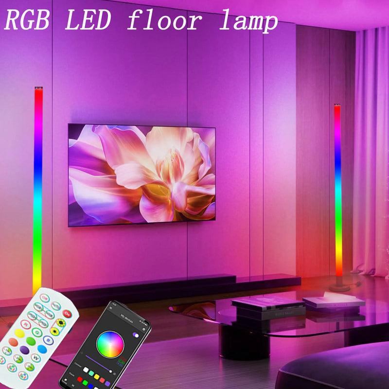 Smart Corner Floor Lamp with RGB Mood Lighting