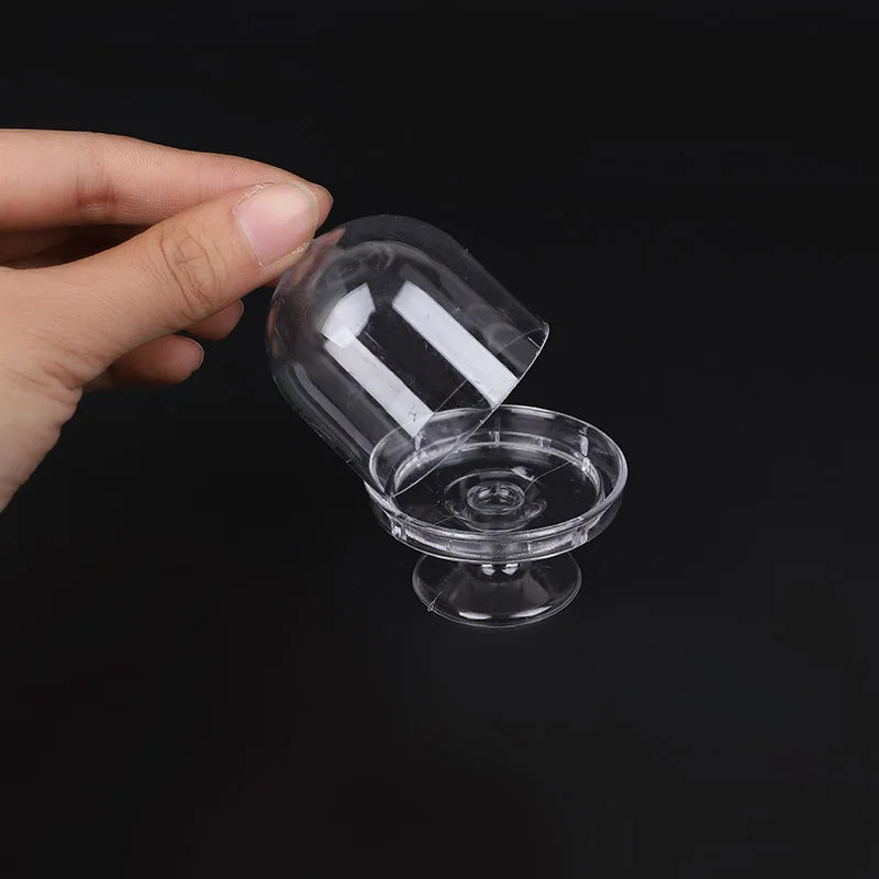 Mini Candy Cupcake Stand Holder with Clear Dome Lid