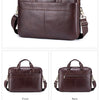 Genuine Leather Business Briefcase for Men – Fits 15.6" Laptop