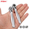 Compact Double-Ended Ratchet Wrench with Quick-Release Sockets
