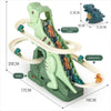 Dinosaur Stair Climbing Race Track Toy with Lights and Music
