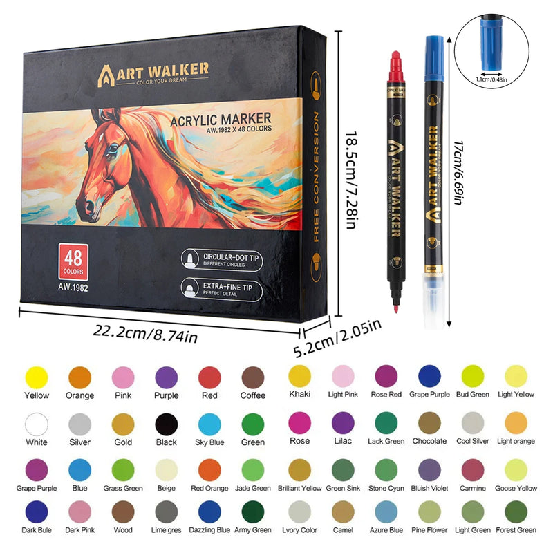 Dual-Tip Acrylic Markers