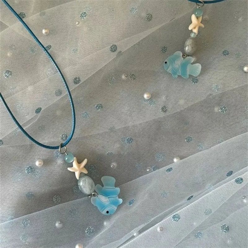 Cute Cartoon Fish Pendant Necklace