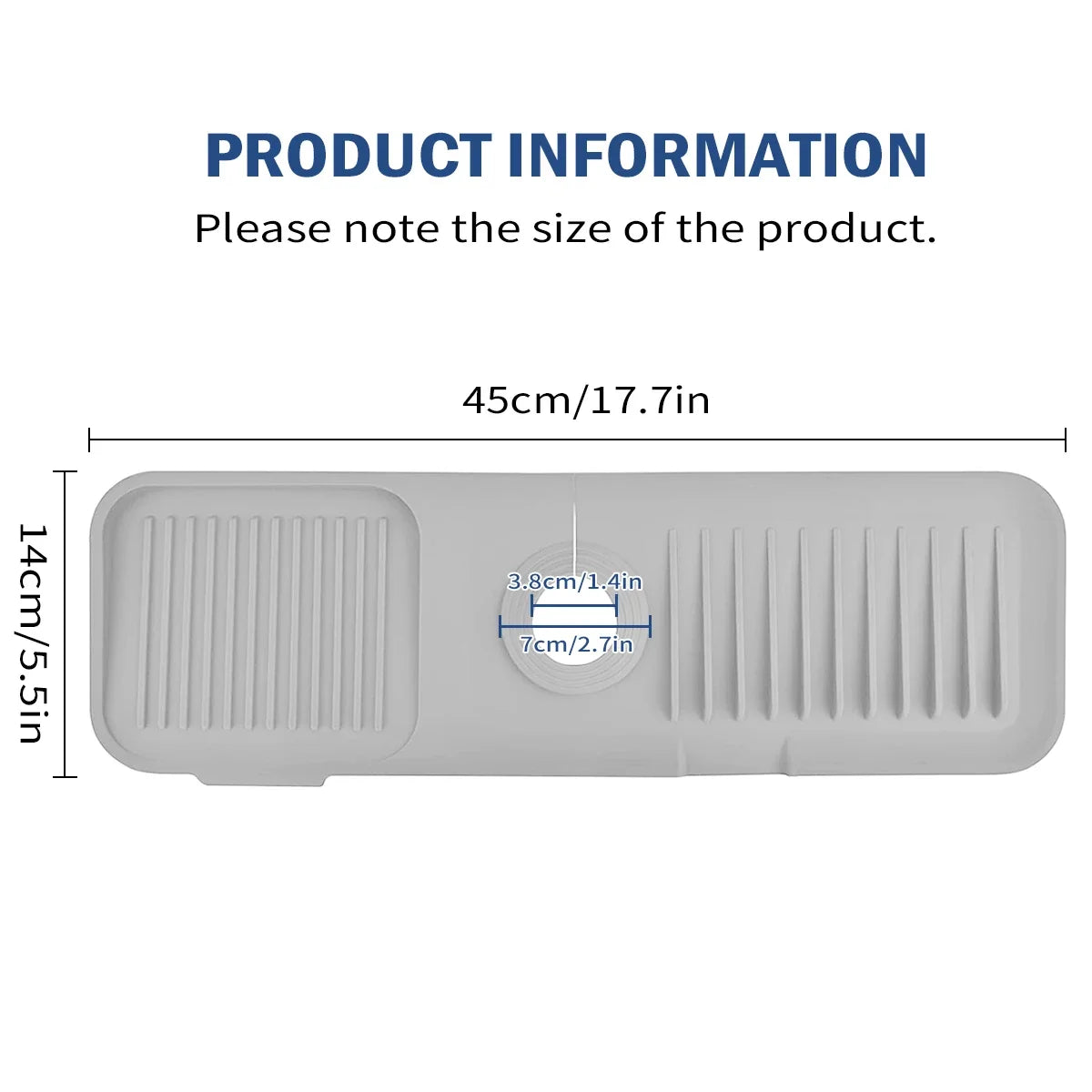 Silicone Sink Faucet Splash Guard & Drip Catcher Mat