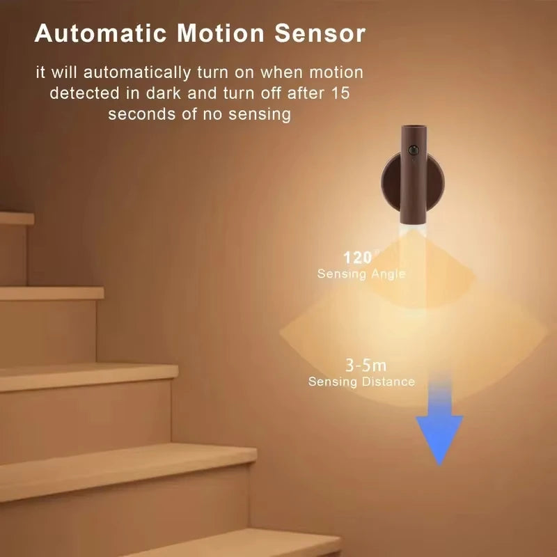 Luz Nocturna LED Recargable con Sensor de Movimiento
