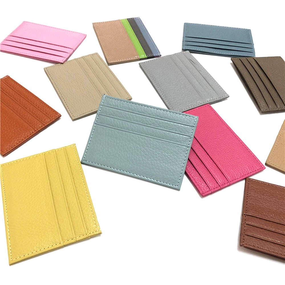 Genuine Leather Credit Card Holder – Slim ID & Card Case