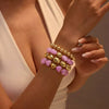 Pulseras de Resina con Cuentas y Colores Vivos (Set de 4)