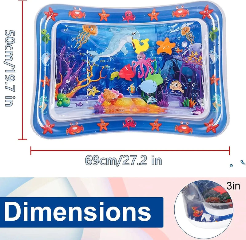 Ocean-Themed Inflatable Water Play Mat for Pets