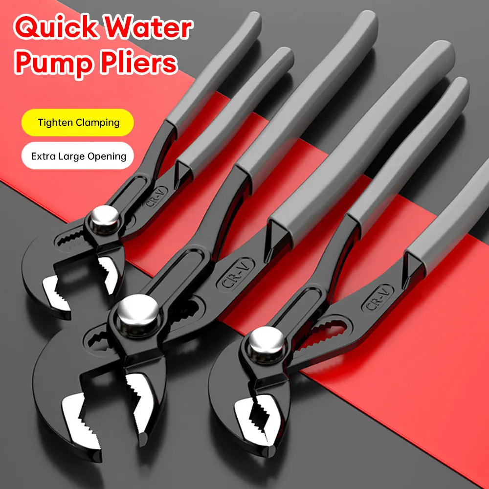 Quick-Release Water Pump Pliers with Adjustable Grip