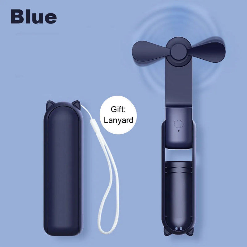 Foldable Mini Fan with Power Bank