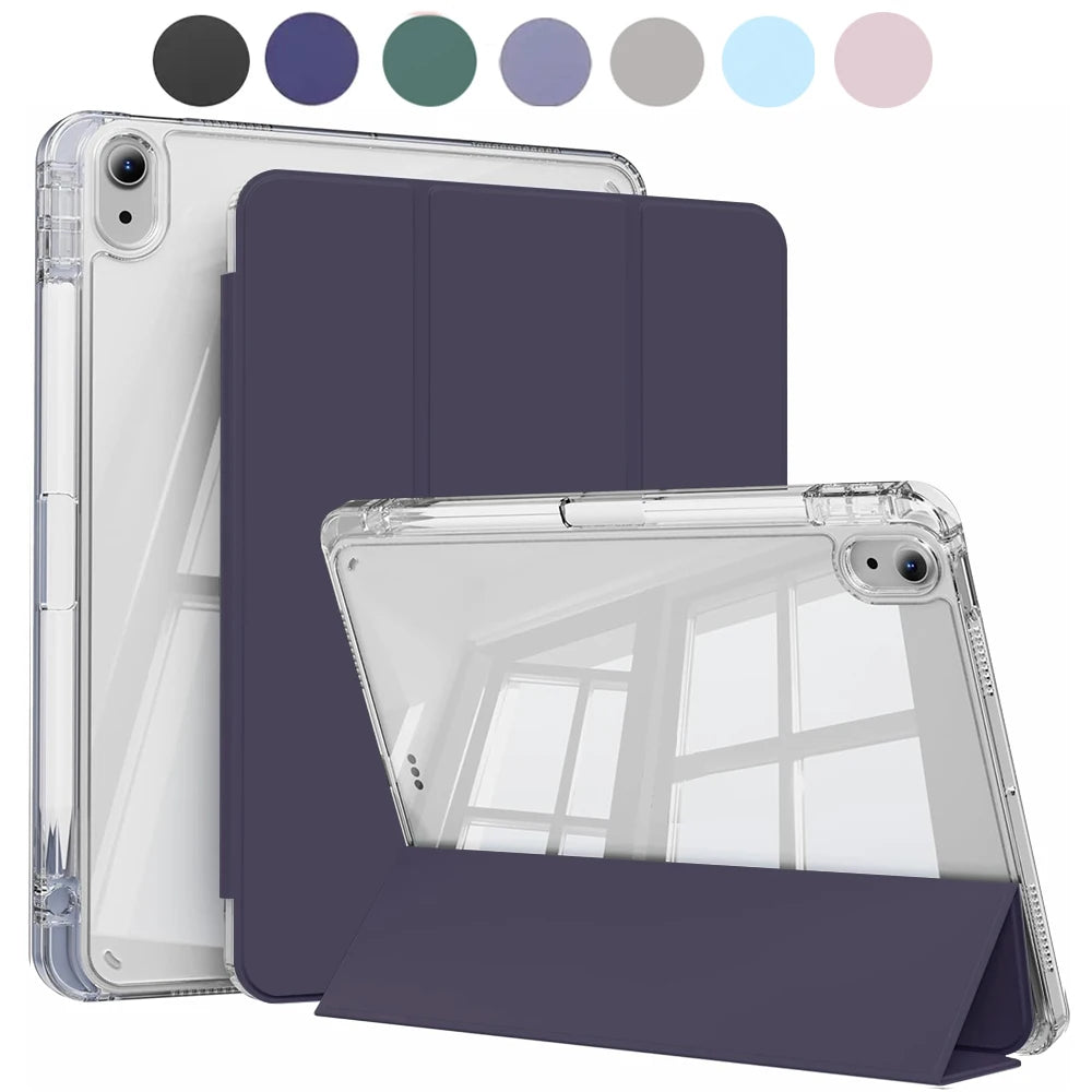 Crystal Clear iPad Case with Built-in Pencil Holder