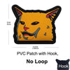 Funny Cat Face PVC Morale Patch with Hook-and-Loop Backing