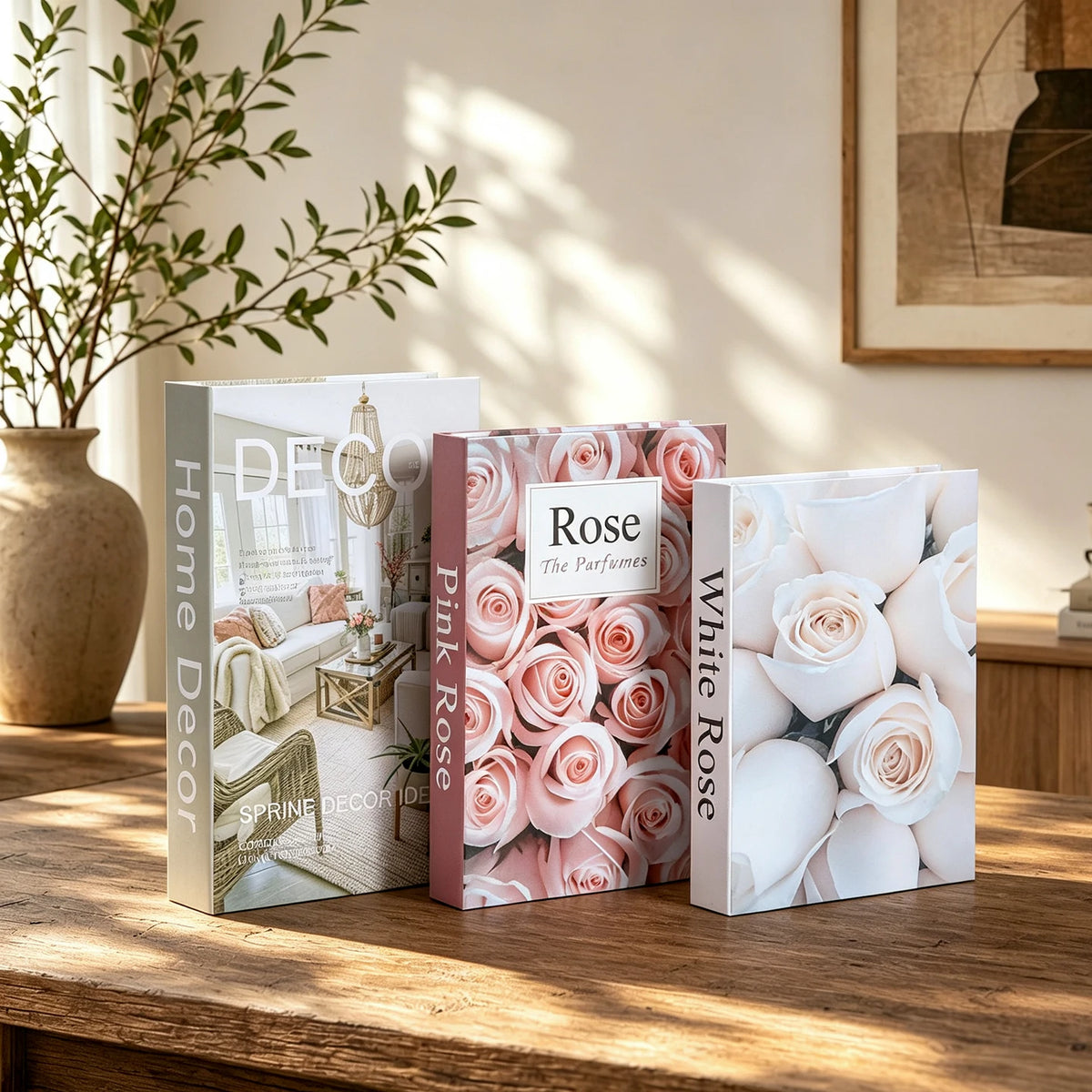 Set of 3 Decorative Faux Books for Shelf & Coffee Table Styling