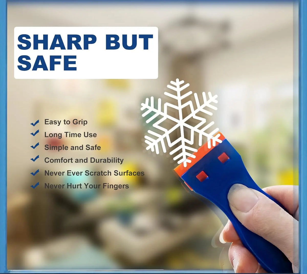 Plastic Razor Blade Scraper for Sticker & Label Removal