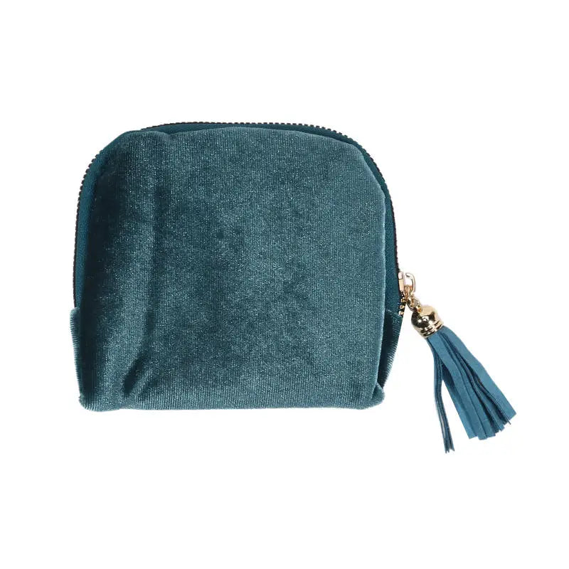 Velvet Jewelry Storage Pouch with Tassel — Travel Organizer for Rings, Bracelets & More