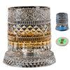 Luminous LED Whiskey Glass with Rotating Display