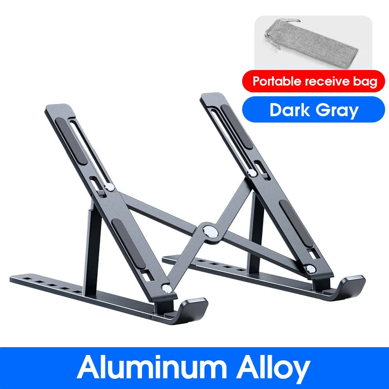 Adjustable Aluminum Laptop Stand with Cooling Design