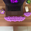 Cloud Wrist Rest Set with Floral Coaster and Non-Slip Base
