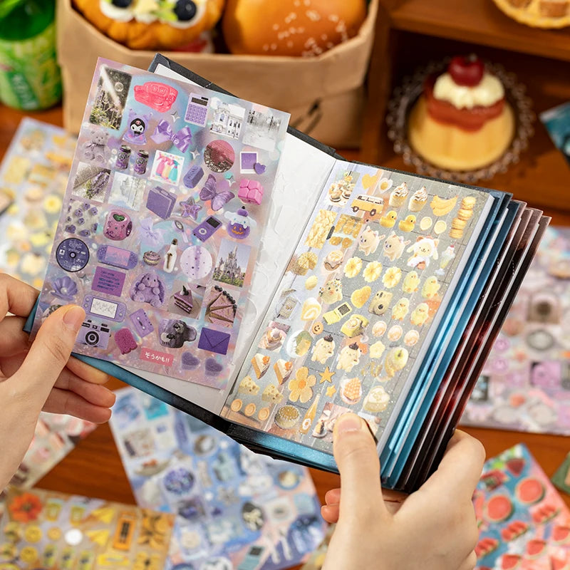 Y2K Aesthetic Sticker Book - 30 Sheets of Kawaii Japanese Stationery Decals