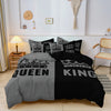 King & Queen Print Bedding Set with Duvet Cover